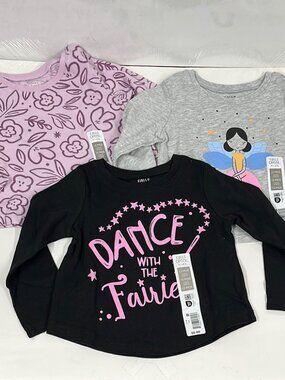 NWT Girl's long sleeve graphic tees set of 3